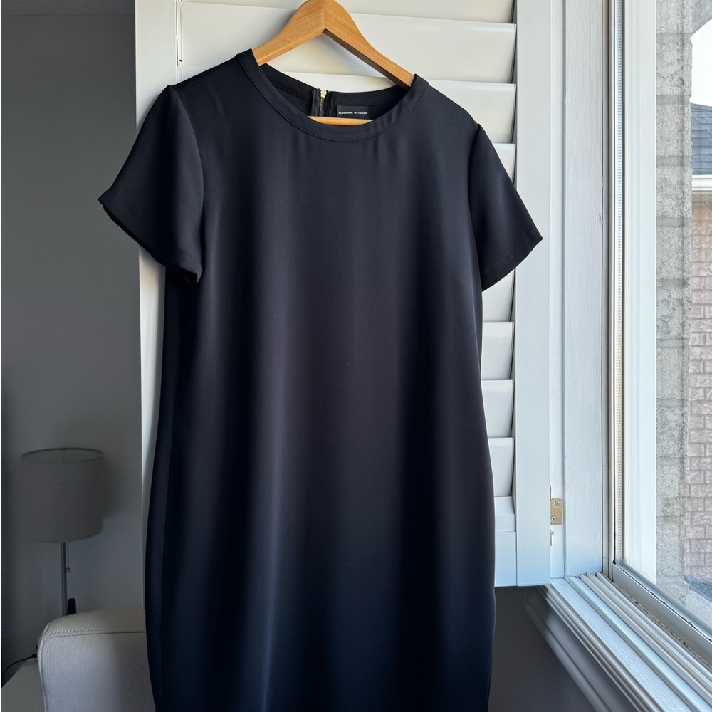 Adrienne Vittadini Classic Black Midi Dress